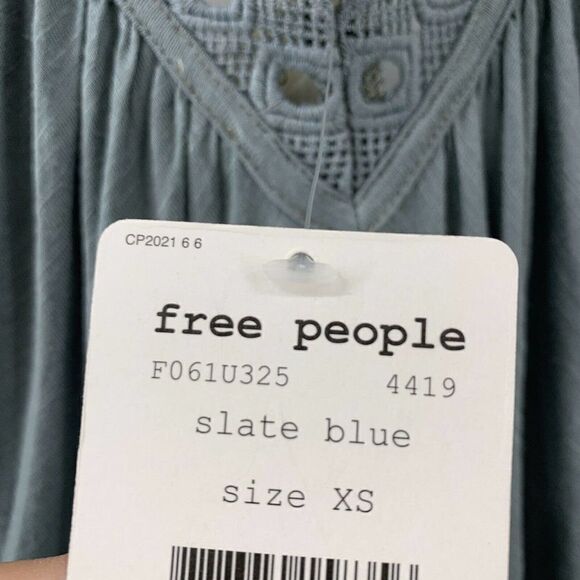 Free People Off The Shoulder Long Sleeve V Neck XS - Picture 6 of 8